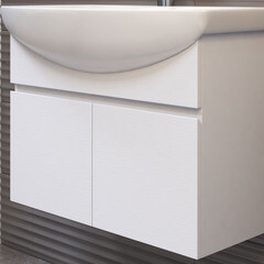 Тумба под раковину Vigo Wing 70 см подвесная белая (tp.WIN.BAL.70.2D белый) - фото 3