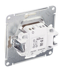 Выключатель Systeme Electric Glossa двухклавишный встраиваемый бежевый с подсветкой (GSL000253) - фото 3