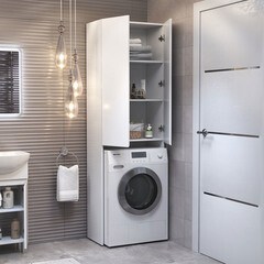 Шкаф над стиральной машиной Vigo Wing 64 см белый (shnr.WIN.64.2D белый) - фото 2