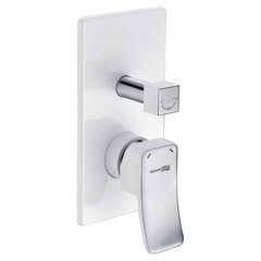 Смеситель для душа встраиваемый WasserKraft Aller однорычажный белый/хром (10641W)