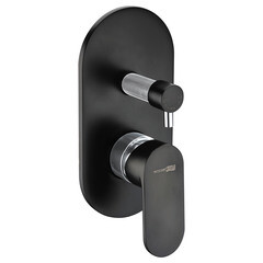 Смеситель для душа встраиваемый WasserKraft Elbe однорычажный черный (7441)