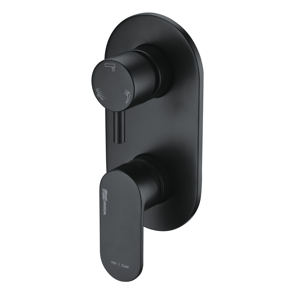Смеситель для душа встраиваемый WasserKraft Elbe однорычажный черный (7471)