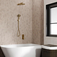 Смеситель для душа встраиваемый WasserKraft Sauer однорычажный золото (7171) - фото 3