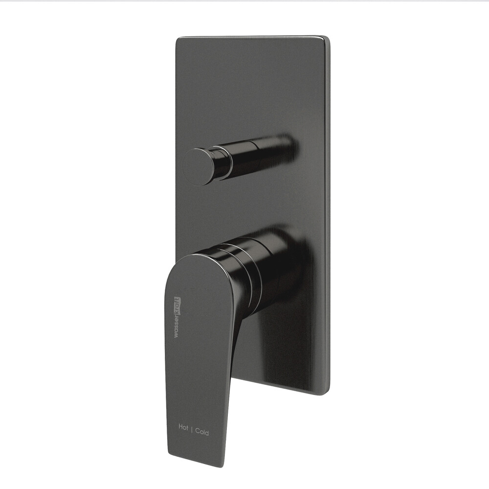 Смеситель для душа встраиваемый WasserKraft Wiese однорычажный графит (8461)