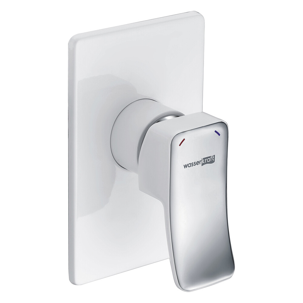 Смеситель для душа встраиваемый WasserKraft Aller однорычажный белый/хром (10651W)