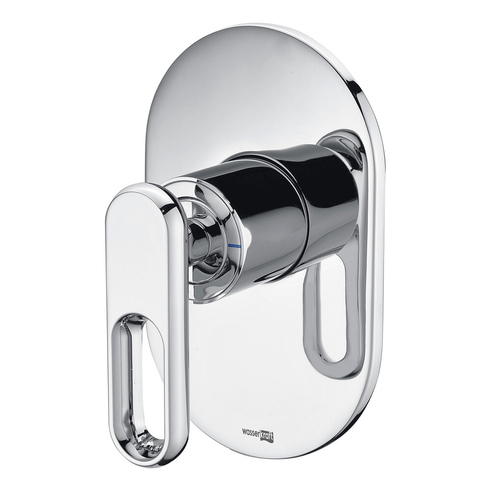 Изображение товара Смеситель WasserKraft Kammel 1851: встраиваемый однорычажный хром для ванны и душа