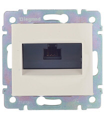 Розетка компьютерная Legrand Valena встраиваемая слоновая кость RJ45 (695624) - фото 1