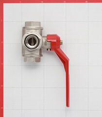 Кран шаровой латунный Itap 3/4 ВР(г) х 3/4 ВР(г) х 3/4 ВР(г) L-образный ручка трехходовой - фото 5