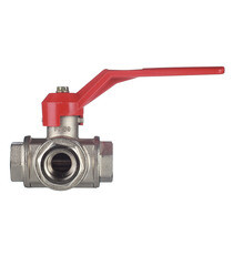 Кран шаровой латунный Itap 3/4 ВР(г) х 3/4 ВР(г) х 3/4 ВР(г) L-образный ручка трехходовой - фото 4