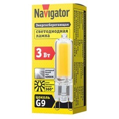Лампа светодиодная Navigator G9 3 Вт 4000К нейтральный свет 220 В капсула заостренная (614908/61490) - фото 4