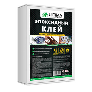 Клей эпоксидный двухкомпонентный Ultima ЭДП прозрачный 1 кг — купить в ...