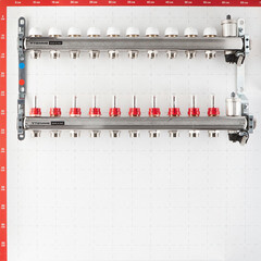 Коллекторная группа с расходомерами Tiemme 1 ВР(г) х 10 выходов 3/4 НР(ш) ЕК х 1 ВР(г) - фото 2