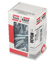 Болт оцинкованный M5x30 мм DIN 933 (80 шт.) - фото 2