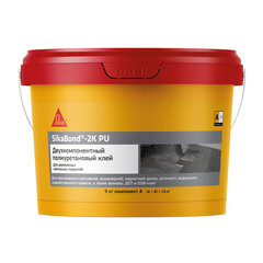 Клей для паркета полиуретановый Sika Bond 2K PU коричневый 9 кг + 1 кг - фото 1