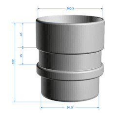 Муфта водосточной трубы Docke Lux пластиковая соединительная d100 мм пломбир RAL 9003 - фото 4