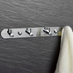 Вешалка для ванной Fixsen Hotel 4 крючка на шуруп металл хром (FX-31005-4) - фото 5