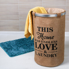 Корзина для белья Fixsen Laundry d380х600 мм 80 л бежевая (FX-1031B) - фото 4