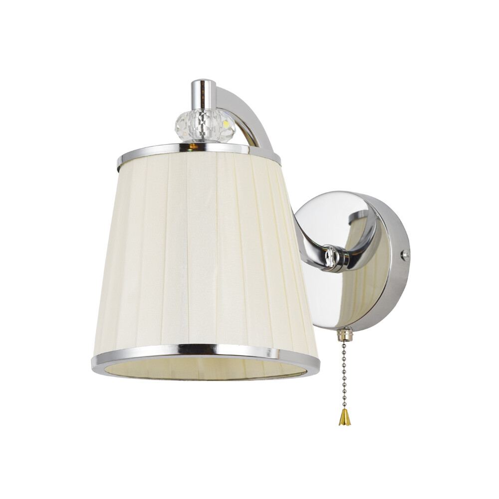 Изображение товара Бра Arte Lamp Talitha 1xE14 40 Вт хром текстиль IP20 в гостиную