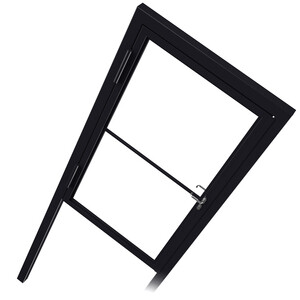 Калитка распашная каркас со столбом Премиум 1000х2000 мм черная RAL 9005