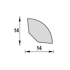 Штапик 14х14х2700 мм вспененный ПВХ белый - фото 2