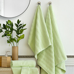 Полотенце махровое Verossa Stripe 50х90 см фисташковое - фото 2