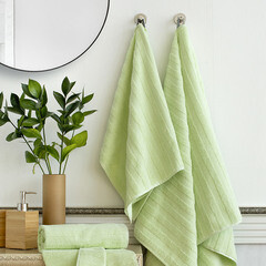 Полотенце махровое банное Verossa Stripe 70х140 см фисташковое - фото 2