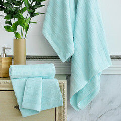 Полотенце махровое банное Verossa Stripe 70х140 см голубое - фото 2