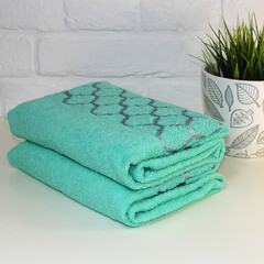 Полотенце махровое банное Belezza Дрезден 70х130 см зеленое - фото 4