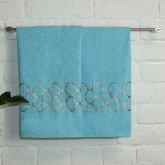 Полотенце махровое банное Belezza Дрезден 70х130 см голубое - фото 2