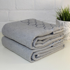 Полотенце махровое банное Belezza Дрезден 70х130 см серое - фото 3