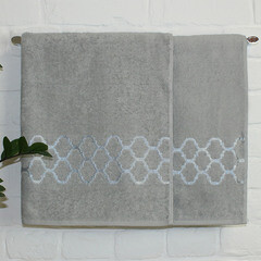 Полотенце махровое банное Belezza Дрезден 70х130 см серое - фото 2