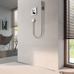 Лоток душевой Tece с сухим затвором 700х135 мм d50 мм решетка из нержавеющей стали (15103079) - фото 9