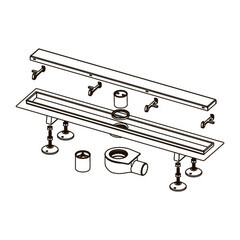 Лоток душевой Tece с сухим затвором 700х135 мм d50 мм решетка из нержавеющей стали (15103079) - фото 8