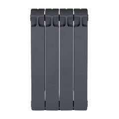 Радиатор биметаллический Rifar Monolit 500 мм 4 секции 3/4 боковое подключение серый - фото 1