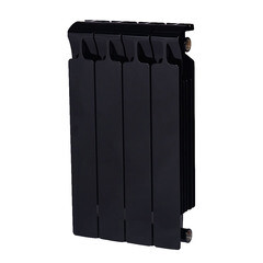 Радиатор биметаллический Rifar Monolit 500 мм 4 секции 3/4 боковое подключение антрацит - фото 2