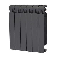 Радиатор биметаллический Rifar Monolit 500 мм 6 секций 3/4 боковое подключение серый - фото 2
