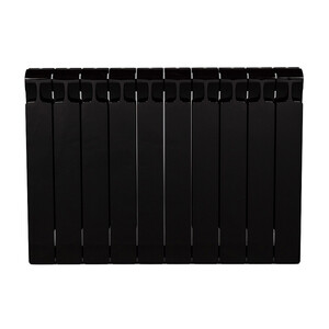 Радиатор биметаллический Rifar Monolit 500 мм 10 секций 3/4 боковое подключение антрацит