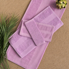 Полотенце махровое банное Василиса Конфетти 70х130 см лавандовое - фото 3