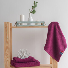 Полотенце махровое банное Василиса Буржуа Нуво 70х130 см фиолетовое - фото 2