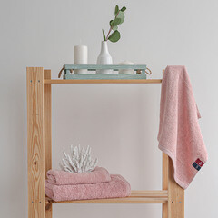 Полотенце махровое банное Василиса Буржуа Нуво 70х130 см пудровое - фото 2