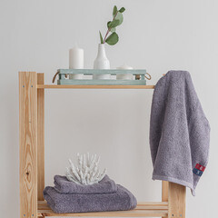 Полотенце махровое банное Василиса Буржуа Нуво 70х130 см серое - фото 2