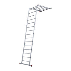 Лестница алюминиевая трансформер четырехсекционная 5 ступеней Новая высота NV3333 профессиональная - фото 12