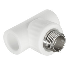 Тройник полипропиленовый Valfex переходный 20 мм х 1/2 НР(ш) х 20 мм (10128020П) - фото 1