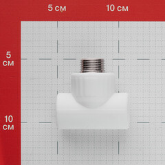 Тройник полипропиленовый Valfex переходный 20 мм х 1/2 НР(ш) х 20 мм (10128020П) - фото 3