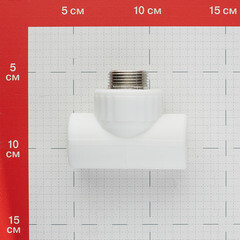 Тройник полипропиленовый Valfex переходный 20 мм х 3/4 НР(ш) х 20 мм (16267/211052/PP352007/101) - фото 2