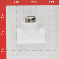 Тройник полипропиленовый Valfex переходный 32 мм х 1 НР(ш) х 32 мм (10128032П) - фото 2