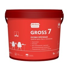 Holzer Gross 7 интерьерная моющаяся особо прочная краска, 9 л