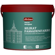Holzer Silikat Fassadenfarbe краска фасадная силикатная, 10 л