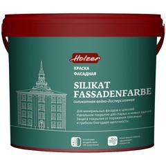 Holzer Silikat Fassadenfarbe краска фасадная силикатная, 10 л