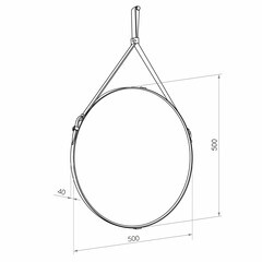 Зеркало настенное Fernanda 500 мм черное - фото 4